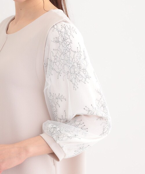 DRESKIP(ドレスキップ)の「◆1枚で上品に決まる お袖レース切り替え7分袖ワンピース(ワンピース・レディース・ナチュラル/ブラック/チャコールグレー・01/02/03/04)」の22枚目の写真