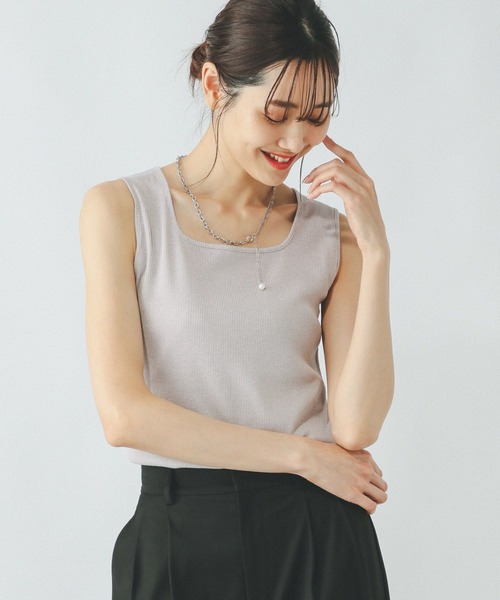 GLOBAL WORK（グローバルワーク）の「Beauteeラメタンク/287477（タンクトップ・レディース・ライトグレー/ブラック/オフホワイト/グレイッシュベージュ・XX-LARGE/X-LARGE/MEDIUM/SMALL/X-SMALL/LARGE）」の2枚目の写真