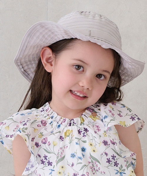 petit main（プティマイン）の「【リンク】グログランハット(キッズ)（ハット・キッズ・ライトピンク/オフホワイト/ライトグレー・52cm/54cm/50cm）」の7枚目の写真