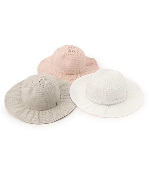 petit main（プティマイン）の「【リンク】グログランハット(キッズ)（ハット・キッズ・ライトピンク/オフホワイト/ライトグレー・52cm/54cm/50cm）」の15枚目の写真