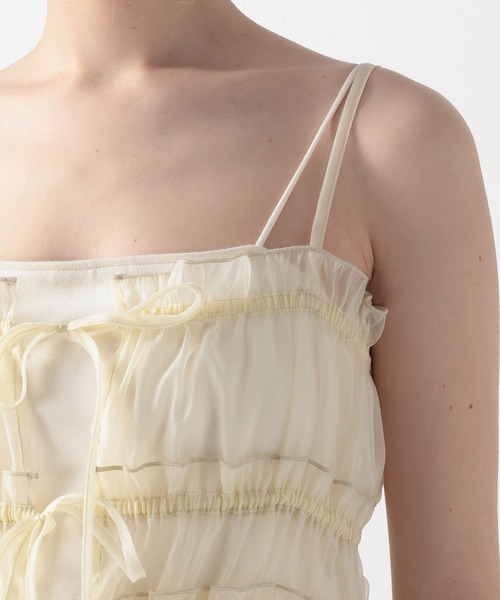FOREVER 21(フォーエバー トゥエンティーワン)の「【2025SS】シャーリングチュールビスチェ(その他トップス・レディース・アイボリー/ブラック/ブルー・FREE)」の8枚目の写真