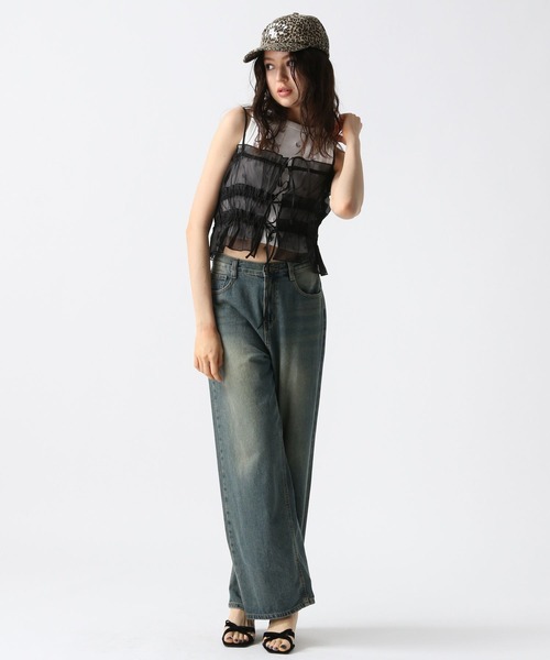 FOREVER 21(フォーエバー トゥエンティーワン)の「【2025SS】シャーリングチュールビスチェ(その他トップス・レディース・アイボリー/ブラック/ブルー・FREE)」の22枚目の写真
