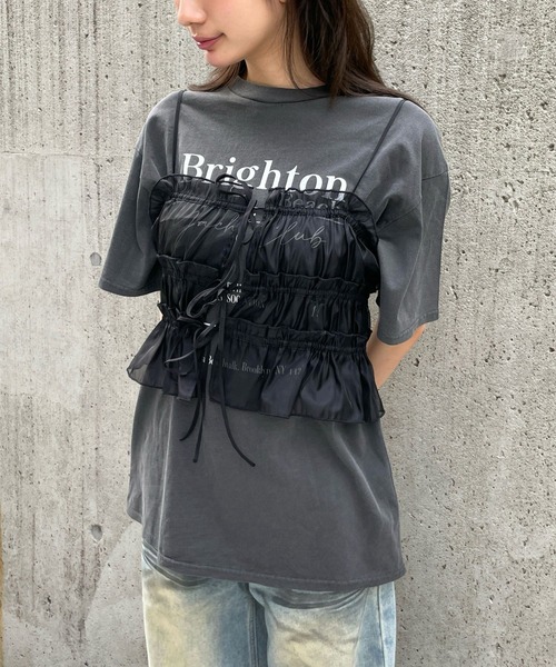 FOREVER 21(フォーエバー トゥエンティーワン)の「【2025SS】シャーリングチュールビスチェ(その他トップス・レディース・アイボリー/ブラック/ブルー・FREE)」の20枚目の写真