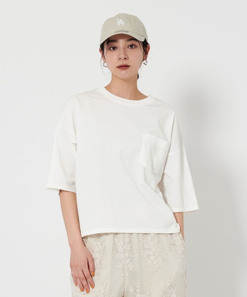 ドルマンスリーブ ポケット Tシャツ -接触冷感-（Tシャツ/カットソー