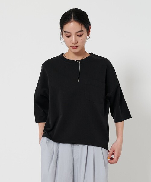 新品未使用 ユナイテッドアローズ トップス Tシャツ WEB限定 WARDROBE SMART】マシーンウォッシュ 1ポケット ニット