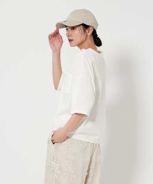 BEAUTY&YOUTH UNITED ARROWS（ビューティーアンドユースユナイテッドアローズ）の「ドルマンスリーブ ポケット Tシャツ 接触冷感（Tシャツ/カットソー・レディース・ピンク/ダークブラウン/ブラック/オフホワイト/ベージュ/ライトブルー・FREE）」の13枚目の写真