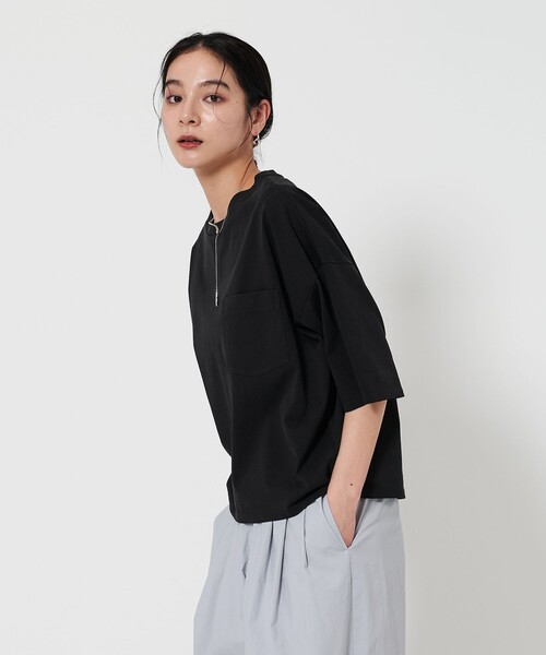 BEAUTY&YOUTH UNITED ARROWS（ビューティーアンドユースユナイテッドアローズ）の「ドルマンスリーブ ポケット Tシャツ 接触冷感（Tシャツ/カットソー・レディース・ピンク/ダークブラウン/ブラック/オフホワイト/ベージュ/ライトブルー・FREE）」の20枚目の写真