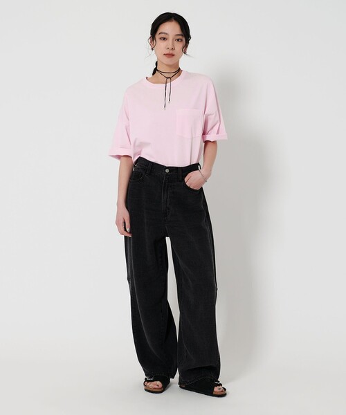 BEAUTY&YOUTH UNITED ARROWS（ビューティーアンドユースユナイテッドアローズ）の「ドルマンスリーブ ポケット Tシャツ 接触冷感（Tシャツ/カットソー・レディース・ピンク/ダークブラウン/ブラック/オフホワイト/ベージュ/ライトブルー/ワイン・FREE）」の14枚目の写真