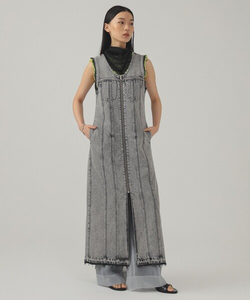 Ray BEAMS（レイビームス）の「デニム ジップ タイト ワンピース（ワンピース・レディース・グレー/ブルー・0/1）」の20枚目の写真