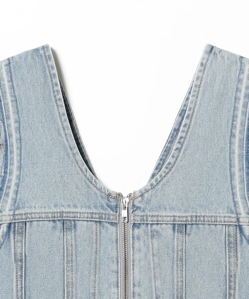 Ray BEAMS（レイビームス）の「デニム ジップ タイト ワンピース（ワンピース・レディース・グレー/ブルー・0/1）」の10枚目の写真