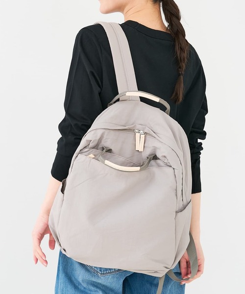 EARTH MADE（アースメイド）の「【WEB限定】【EARTH MADE】12ポケット インサイドプリント2WAYリュック（バックパック/リュック・レディース・ライトグレー/ライトベージュ/ブラック・フリー）」の2枚目の写真