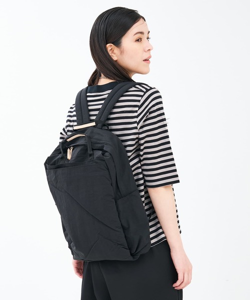 EARTH MADE（アースメイド）の「【WEB限定】【EARTH MADE】12ポケット インサイドプリント2WAYリュック（バックパック/リュック・レディース・ライトグレー/ライトベージュ/ブラック・フリー）」の7枚目の写真