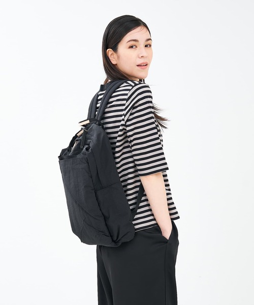 EARTH MADE（アースメイド）の「【WEB限定】【EARTH MADE】12ポケット インサイドプリント2WAYリュック（バックパック/リュック・レディース・ライトグレー/ライトベージュ/ブラック・フリー）」の9枚目の写真