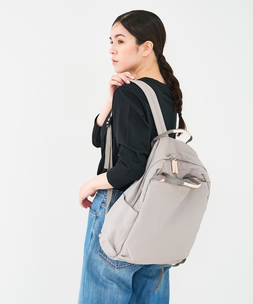 EARTH MADE（アースメイド）の「【WEB限定】【EARTH MADE】12ポケット インサイドプリント2WAYリュック（バックパック/リュック・レディース・ライトグレー/ライトベージュ/ブラック・フリー）」の12枚目の写真