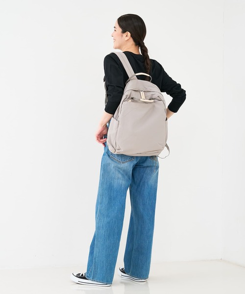 EARTH MADE（アースメイド）の「【WEB限定】【EARTH MADE】12ポケット インサイドプリント2WAYリュック（バックパック/リュック・レディース・ライトグレー/ライトベージュ/ブラック・フリー）」の14枚目の写真