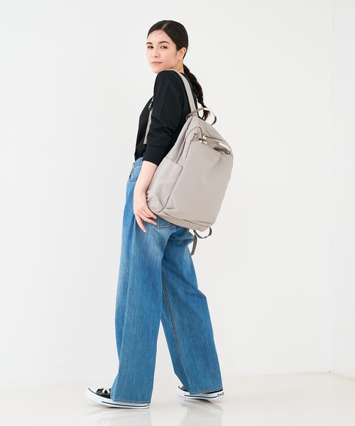 EARTH MADE（アースメイド）の「【WEB限定】【EARTH MADE】12ポケット インサイドプリント2WAYリュック（バックパック/リュック・レディース・ライトグレー/ライトベージュ/ブラック・フリー）」の16枚目の写真