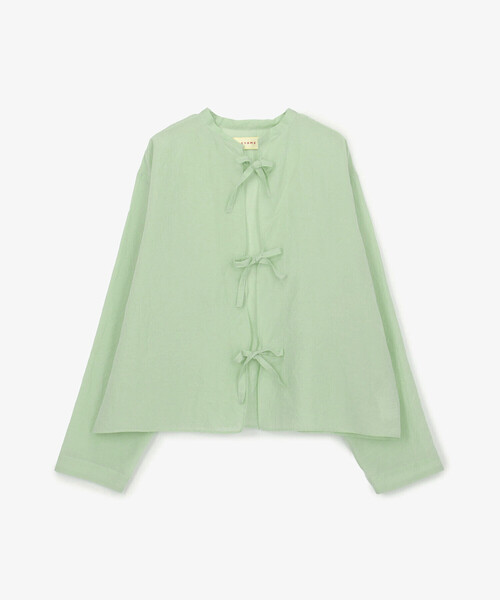 MEYAME コットンシルク　ジャケット MEYAME | コットンシルク シャツジャケット WOMEN（シャツ