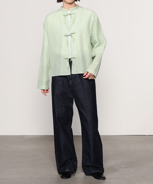 MEYAME メヤメ COTTON SILK BLOUSE JACKET コットンシルク