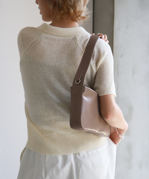 select MOCA（セレクトモカ）の「ワンハンドルスクエアバッグ（ショルダーバッグ・レディース・ブラック/カーキ/ブラウン・FREE）」の12枚目の写真