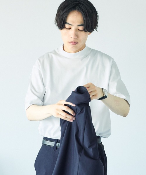 GLOBAL WORK（グローバルワーク）の「リッチクリーンジャケットインTシャツ/半袖/288507（Tシャツ/カットソー・メンズ・ホワイト/ライトグレー/ブラック・SMALL/LARGE/X-LARGE/MEDIUM）」の9枚目の写真