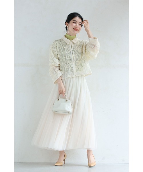 cawaii(カワイイ)の「線で描く花モチーフのレースカーディガン(カーディガン/ボレロ・レディース・アイボリー・FREE)」の13枚目の写真