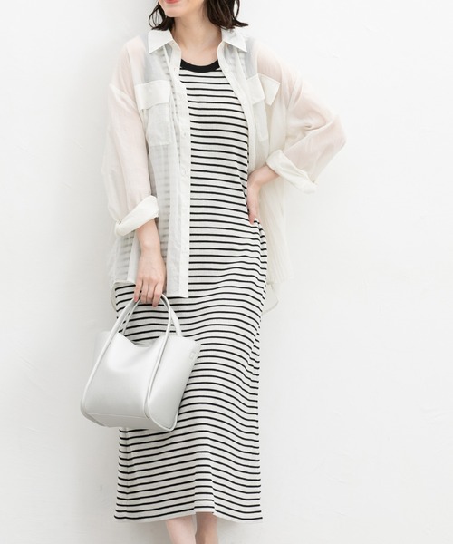 Honeys(ハニーズ)の「【UVカット】カップ付ワンピ―ス(ワンピース・レディース・ブラック/ベージュ系その他/イエロー系その他/ネイビー×ホワイト・LL/S/M/L)」の1枚目の写真