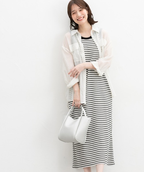 Honeys(ハニーズ)の「【UVカット】カップ付ワンピ―ス(ワンピース・レディース・ブラック/ベージュ系その他/イエロー系その他/ネイビー×ホワイト・LL/S/M/L)」の18枚目の写真