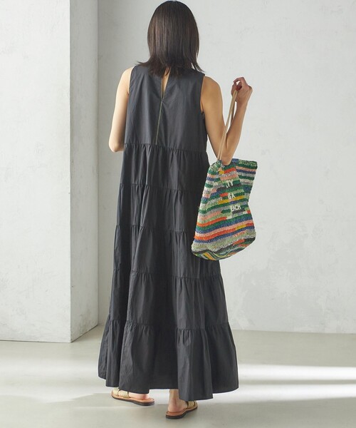 フーデッドロングジレ＆ヘンリーボーンティアードワンピースセット classicalelf ワンピース 洗練された大人フェミニン。 前後2WAY4段