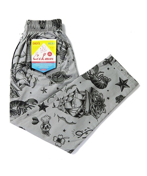 COOKMAN（クックマン）の「Cookman クックマン シェフパンツ イージーパンツ Old Tattoo Gray（その他パンツ・メンズ・グレー・MEDIUM/LARGE）」の2枚目の写真