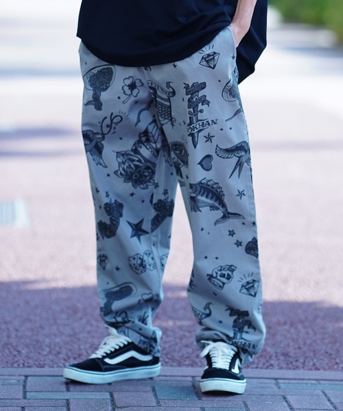 クックマンシェフパンツ オールドタトゥー柄 XL グレー 楽天市場】Chef Pants Old Tattoo Gray シェフパンツ オールド