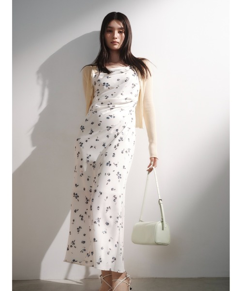 FRAY I.D（フレイアイディー）の「ドレープサテンキャミワンピース