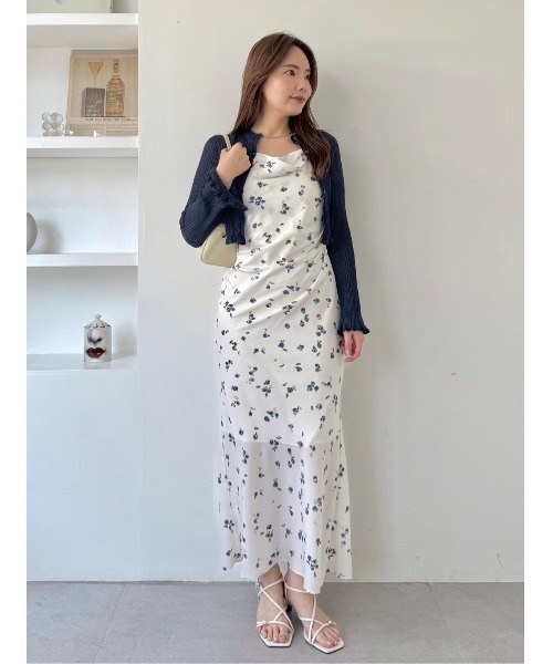 FRAY I.D ドレープサテンキャミワンピース/ウォッシャブル ドレープサテンキャミワンピース／ウォッシャブル(マキシ