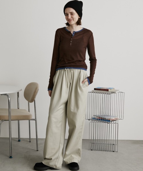 ワイドレッグチノスラックス / サイズ展開あり（その他パンツ