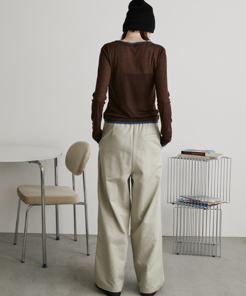 Auntie Rosa Holiday(アンティローザホリデー)の「ワイドレッグチノスラックス / サイズ展開あり(その他パンツ・レディース・ブラック/ベージュ/ダークネイビー・SMALL/MEDIUM)」の15枚目の写真