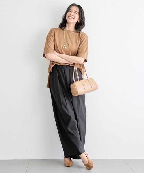 BARNYARDSTORM（バンヤードストーム）の「BARNYARDSTORM / UVカットCOOLタッチT【UVカット＋接触冷感】【WEB限定カラー】（Tシャツ/カットソー・レディース・ブラウン/チャコールグレー/ホワイト/ベージュ/ブラック・S/M）」の8枚目の写真