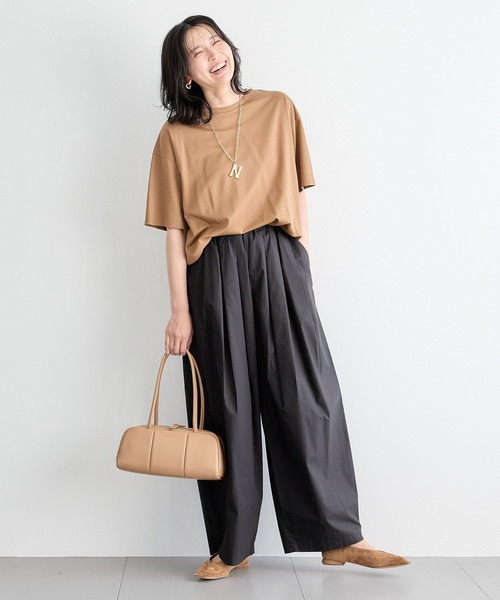 BARNYARDSTORM（バンヤードストーム）の「BARNYARDSTORM / UVカットCOOLタッチT【UVカット＋接触冷感】【WEB限定カラー】（Tシャツ/カットソー・レディース・ブラウン/チャコールグレー/ホワイト/ベージュ/ブラック・S/M）」の16枚目の写真