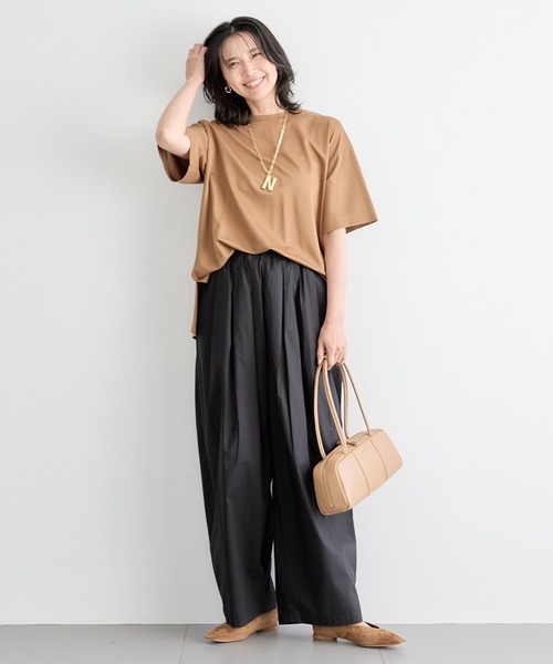 BARNYARDSTORM（バンヤードストーム）の「BARNYARDSTORM / UVカットCOOLタッチT【UVカット＋接触冷感】【WEB限定カラー】（Tシャツ/カットソー・レディース・ブラウン/チャコールグレー/ホワイト/ベージュ/ブラック・S/M）」の14枚目の写真