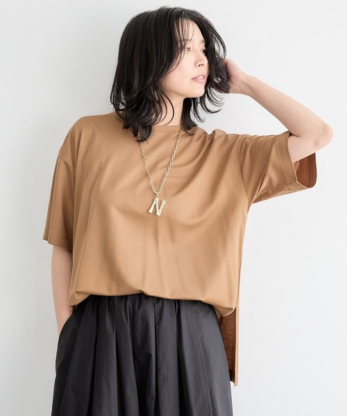 BARNYARDSTORM（バンヤードストーム）の「BARNYARDSTORM / UVカットCOOLタッチT【UVカット＋接触冷感】【WEB限定カラー】（Tシャツ/カットソー・レディース・ブラウン/チャコールグレー/ホワイト/ベージュ/ブラック・S/M）」の18枚目の写真