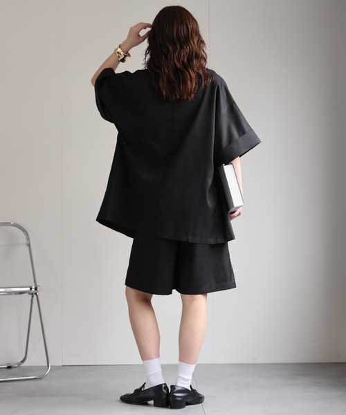 ap retro(アプレトロ)の「【選べるデザイン】リネンタッチハーフスリーブジャケット / メッシュ サマージャケット《動画あり》(テーラードジャケット・レディース・グレイッシュベージュ/ブラック/ネイビー/ベージュ/モカ/ブラック系その他・FREE)」の21枚目の写真