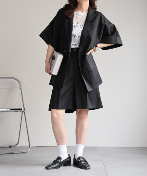 リネンタッチハーフスリーブジャケット リネンタッチハーフスリーブジャケット / GRACE CONTINENTAL