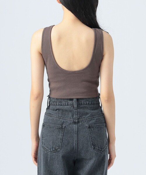 BEAMS HEART（ビームスハート）の「カップ付き クロップド タンクトップ（タンクトップ・レディース・チャコールグレー/ブラウン/ホワイト系その他5・FREE）」の10枚目の写真