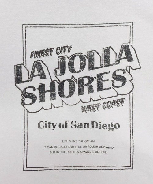 Fizz（フィズ）の「【Fizz/フィズ】　スクエアプリント　裾ラウンドTシャツ（Tシャツ/カットソー・レディース・ホワイト/チャコール・M）」の7枚目の写真