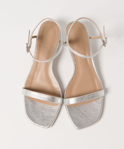 Odette e Odile シルバーサンダル 35 セール】ナローベルト サンダル35↑（サンダル）｜ODETTE E