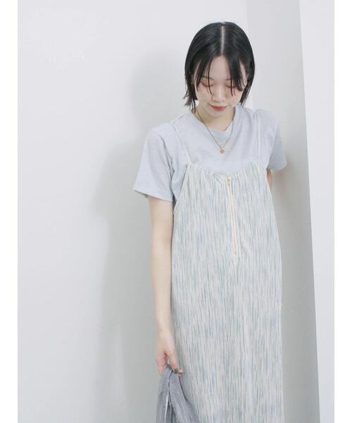 Samansa Mos2 blue(サマンサモスモスブルー)の「ラメTシャツ(Tシャツ/カットソー・レディース・サックスブルー/トップグレー/キナリ・F)」の9枚目の写真