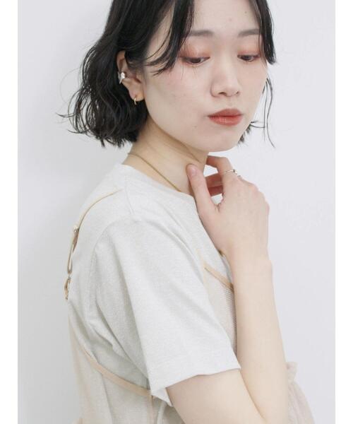 Samansa Mos2 blue(サマンサモスモスブルー)の「ラメTシャツ(Tシャツ/カットソー・レディース・サックスブルー/トップグレー/キナリ・F)」の14枚目の写真