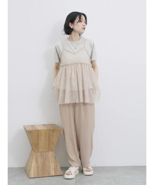 Samansa Mos2 blue(サマンサモスモスブルー)の「ラメTシャツ(Tシャツ/カットソー・レディース・サックスブルー/トップグレー/キナリ・F)」の17枚目の写真