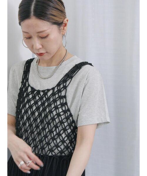 Samansa Mos2 blue(サマンサモスモスブルー)の「ラメTシャツ(Tシャツ/カットソー・レディース・サックスブルー/トップグレー/キナリ・F)」の20枚目の写真