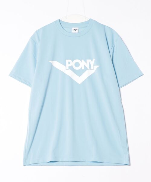 PONY(ポニー)の「PONY スポーツTシャツ【速乾 ドライ】(Tシャツ/カットソー・レディース・ダークグレー/アーミー/ライトベージュ/バーガンディー/ライトパープル/ネイビー/ブラック/ホワイト/ライトブルー・M/L/XL)」の7枚目の写真