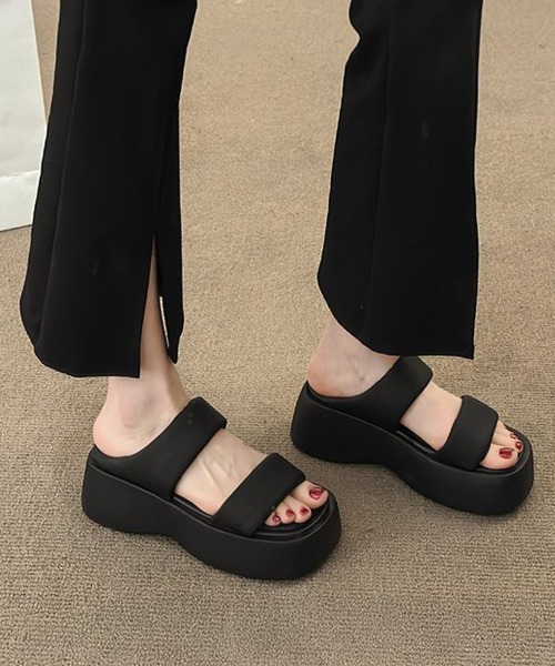 Miniministore(ミニミニストア)の「厚底サンダル スリッパサンダル 美脚 夏(サンダル・レディース・シルバー/アイボリー/ブラック・22.5cm/23.0cm/23.5cm/24.0cm/25.0cm/24.5cm)」の7枚目の写真
