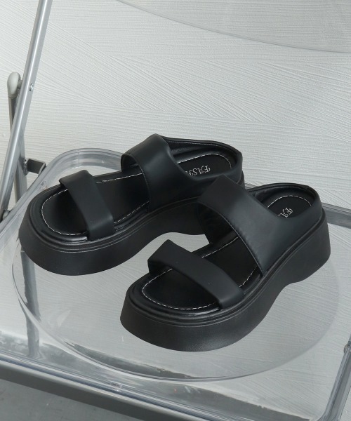 Miniministore(ミニミニストア)の「厚底サンダル スリッパサンダル 美脚 夏(サンダル・レディース・シルバー/アイボリー/ブラック・22.5cm/23.0cm/23.5cm/24.0cm/25.0cm/24.5cm)」の12枚目の写真